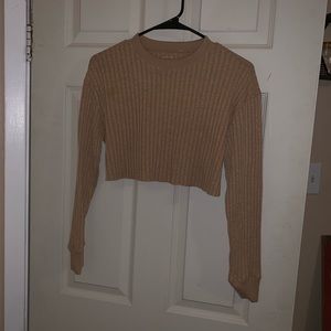 Me to We Peach Crop Long Sleeve Shirt